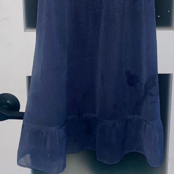 Cute Grey/Blue Ruffle Dress - Picture 2 of 4